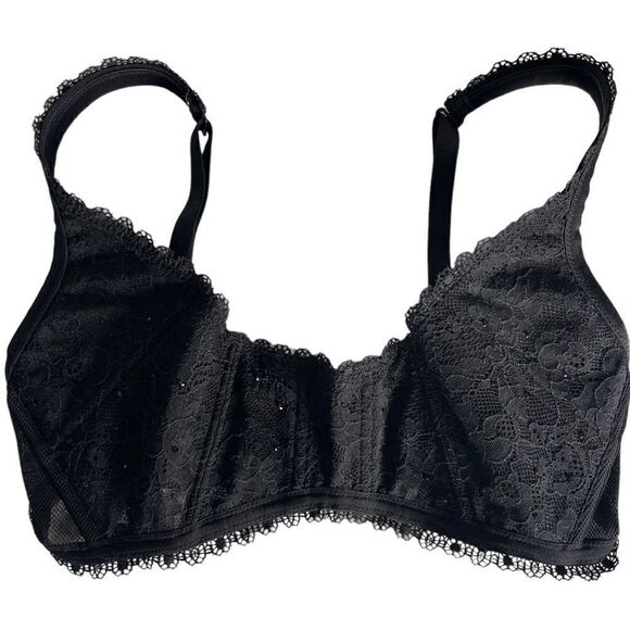 Victoria Secret Rhinestone Black Very
Sexy No Wire Bra Size Medium - Picture 1 of 10
